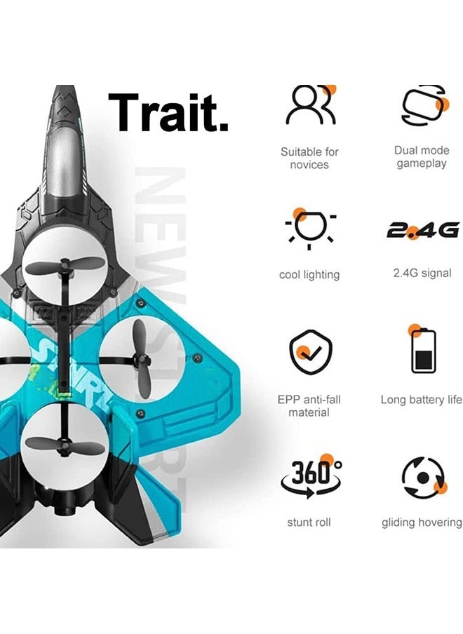 Arabest - V17 Jet Fighter Stunt RC Plane 2.4GHz Remote Control Airplane With 2 Batteries, 360° Drop-Resistant Stunt Spin Remote And Light - Image 1