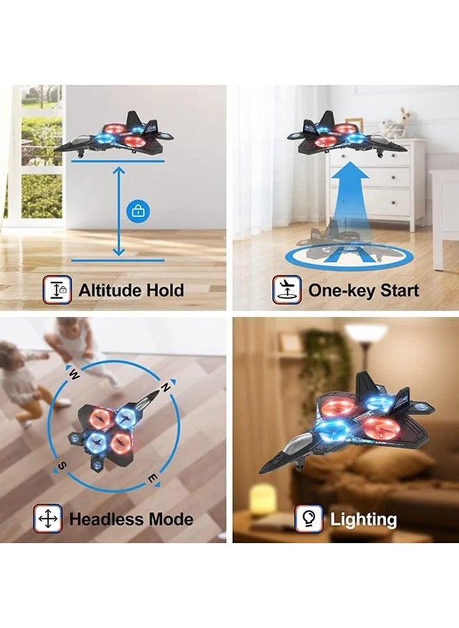 Arabest - V17 Jet Fighter Stunt RC Plane 2.4GHz Remote Control Airplane With 2 Batteries, 360° Drop-Resistant Stunt Spin Remote And Light - Image 1
