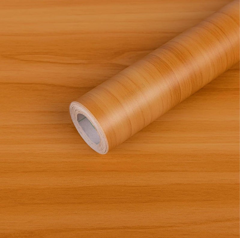 HOME13™ Wooden Wallpaper Peel and Stick Self Adheisve Removable Wood Grain Contact Paper Vinyl Decorative Wallpaper for Kitchen Desk Cabinets Shelf Drawers Liner (24 x 48 Inch, Texture Wooden-2) - Image 1