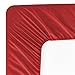 Wavva Bedding Modern Solid Color Fitted Sheet - 1800 Deep Pocket Brushed Velvety Microfiber (Full, Ribbon Red) - Image 2