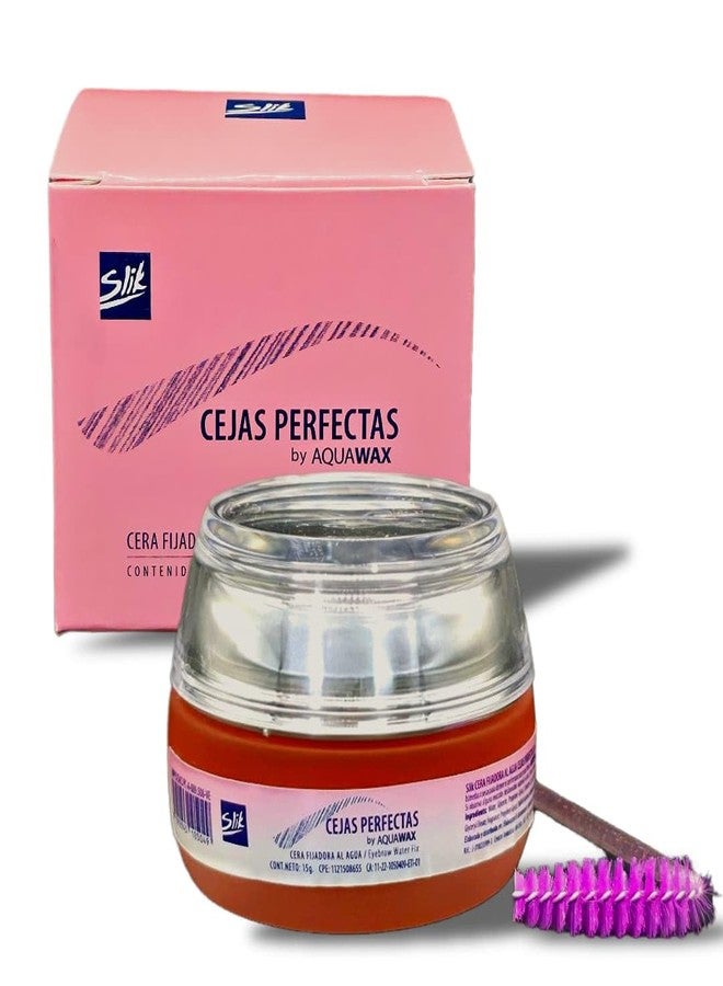 SLIK Perfect Brows Wax 0.5oz - Clear Eyebrow Styling Gel for Long-Lasting Hold, Water-Based Formula for Natural Look and Sets, Shapes & Defines All Brow Types - Image 1