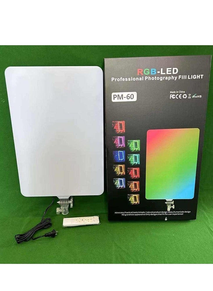 PM 60 RGB Panel Lights Set Photo Studio Accessories Video Photography Led Light Panel Kit - Image 3