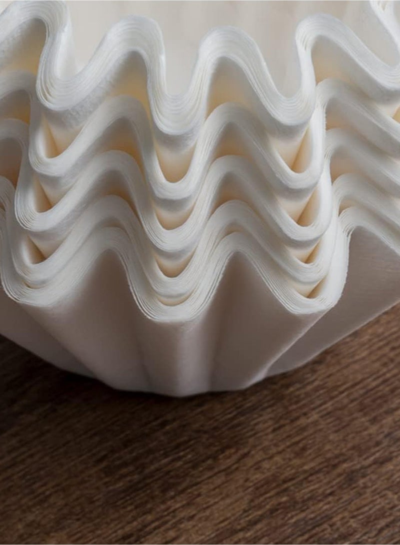 YOONISPRO 2-5 Cup Coffee Paper Filters,50 Pieces Of Unbleached Coffee Paper Filters ,Unbleached Basket Coffee Filter Paper for Compact Coffee Makers,Small Coffee Maker,Single Serve Coffee Pot,Drip Coffee Makers,Thicken Natural Coffee Filter Basket (White) - Image 4