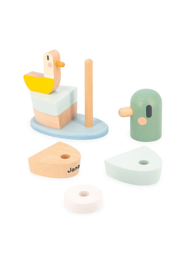 Janod Sweet Cocoon Duck-7x - Wood Stackable Pieces-Early-Learning Game-Develops Fine Motor Skills-12 Months +, J04059, Multicolor - Image 3