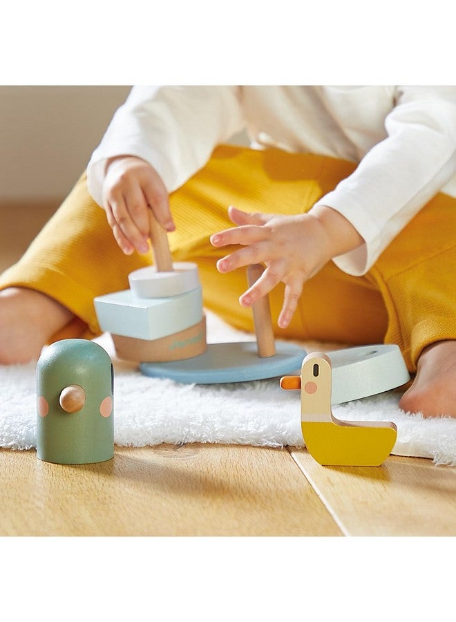 Janod Sweet Cocoon Duck-7x - Wood Stackable Pieces-Early-Learning Game-Develops Fine Motor Skills-12 Months +, J04059, Multicolor - Image 5