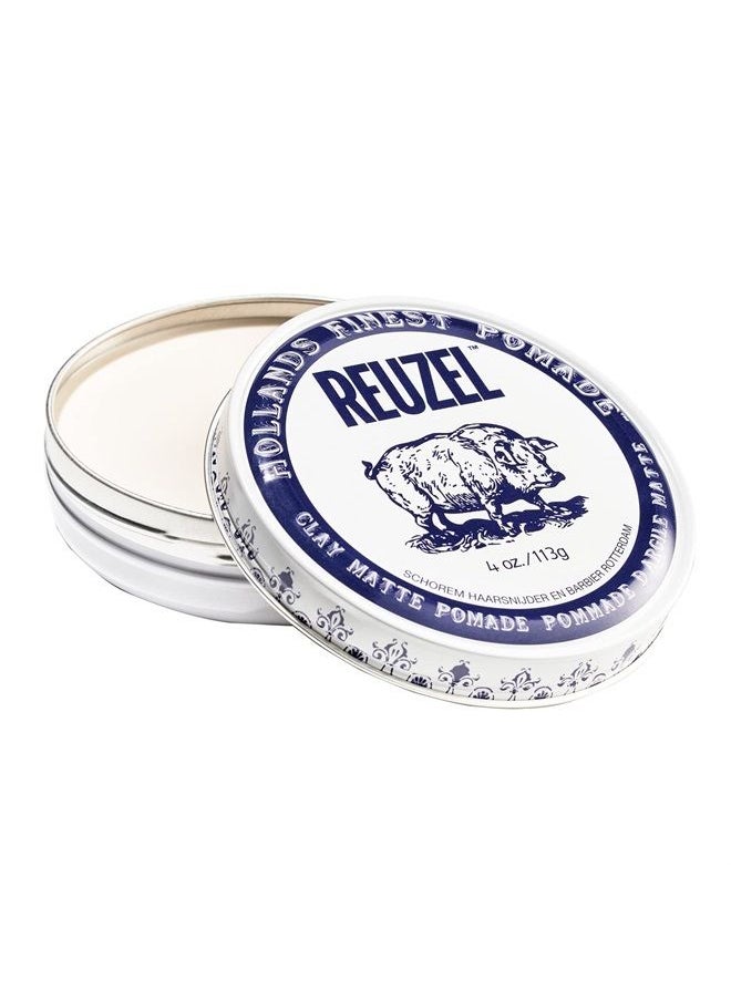 Reuzel "Reuzel Clay Matte Pomade, Hair Holding Wax For Men, 4 oz"  - Image 1