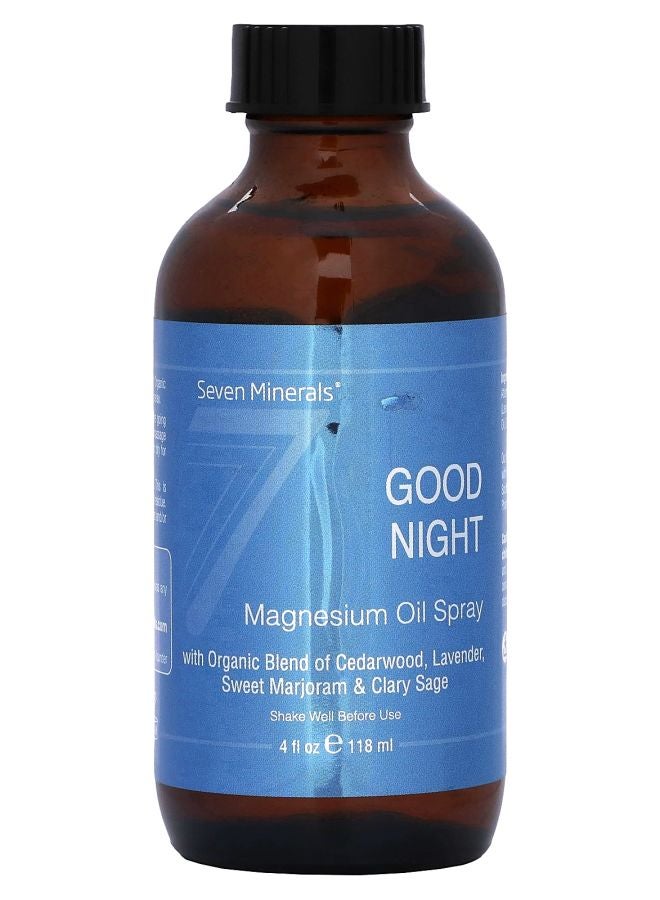 Seven Minerals Good Night Magnesium Oil Spray 4 fl oz (118 ml)