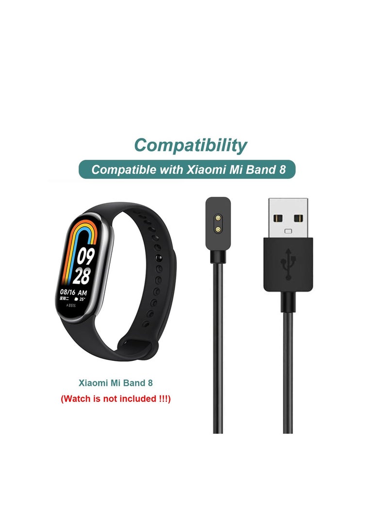 USB Charger for Xiaomi Smart Band 9/8/8 pro,MI 8, MI 7 Pro/Redmi Watch 3,3 lite,3 Active/Redmi Band 2 Watch,  Replacement USB Charger Charging Clip Cable Base Data Sync (100cm, Black) - Image 3