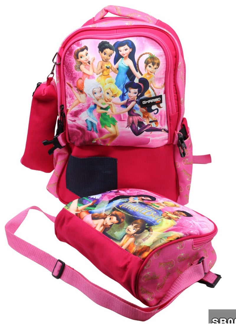Gharibo Bags - School backpack with lunch bag Size 17 model 26 TinkerBell - Image 1