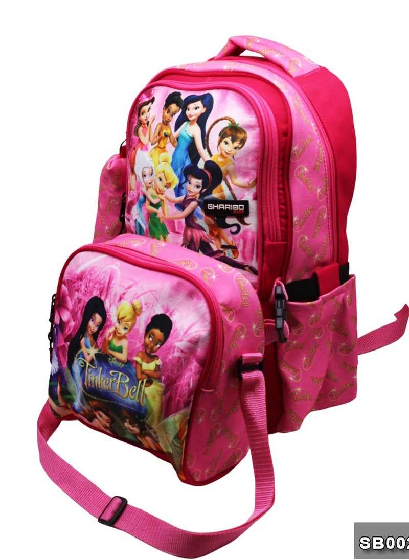 Gharibo Bags - School backpack with lunch bag Size 17 model 26 TinkerBell - Image 1