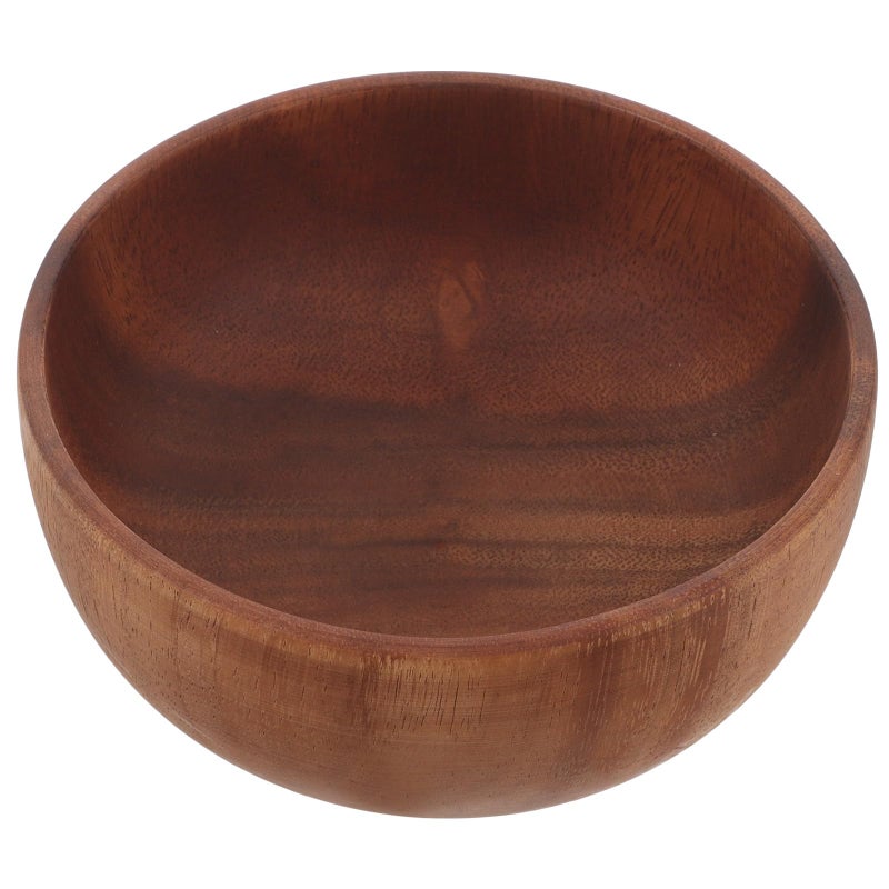 Acacia Wood Salad Bowl Large Flat Bottom Fruit Serving Bowl For Kitchen Dining - Image 2