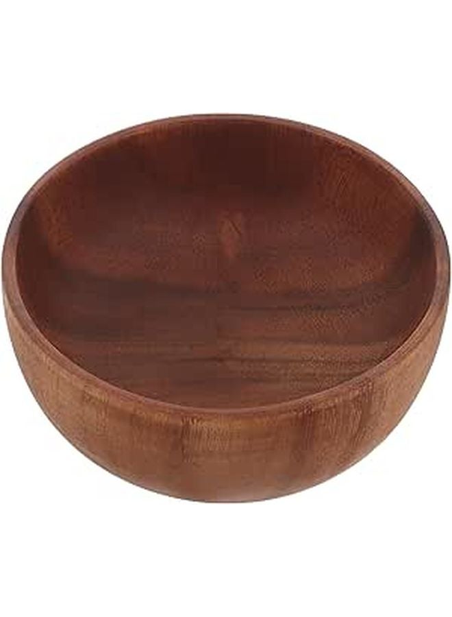 Acacia Wood Salad Bowl Large Flat Bottom Fruit Serving Bowl For Kitchen Dining - Image 1