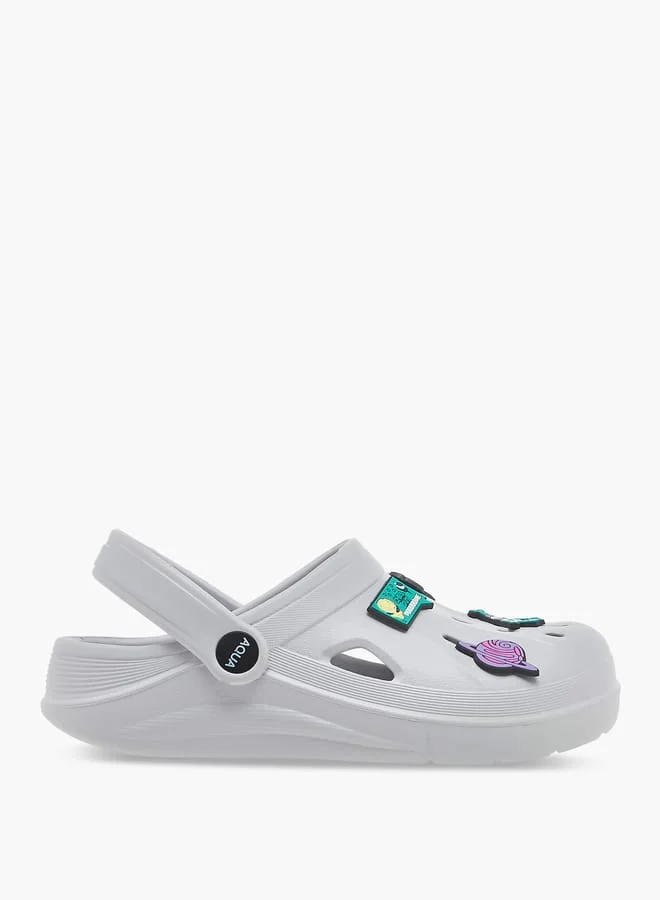 Aqua Boys Accent Detail Slip-On Clogs
