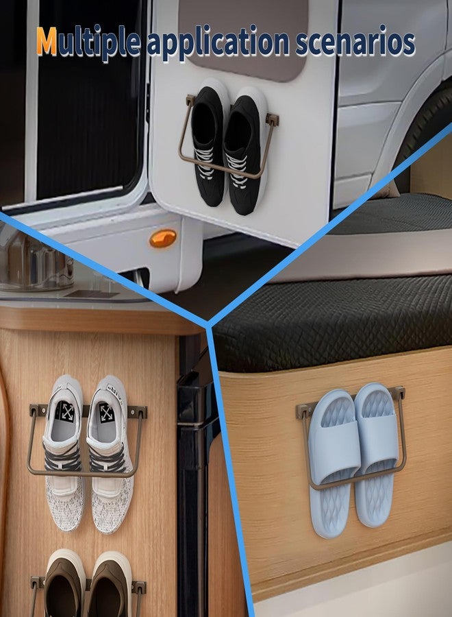 Narati Foldable RV Shoe Rack, Aluminum Wall Mounted Shoe Rack, Adjustable Camper Shoe Shelf, RV Organizers and Storage for Various Shoes, RV Camper Travel Trailer Accessories (2 Pack) - Image 5