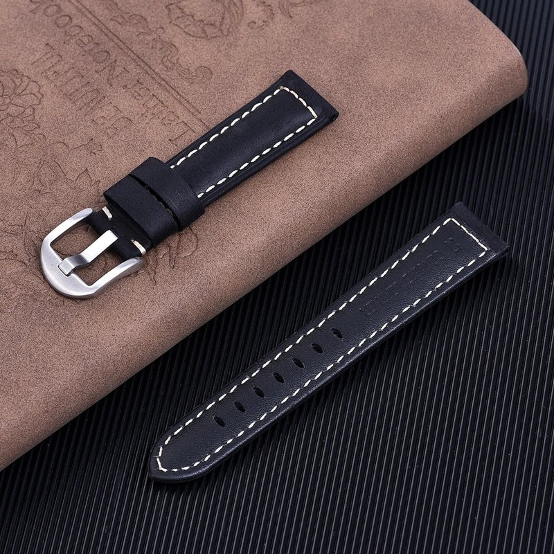 Bluejw JUELONG Handmade Quick Release Leather Watch Band Replacement – Genuine Crazy Horse Leather Strap for Easy Watch Strap Replacement - Image 3