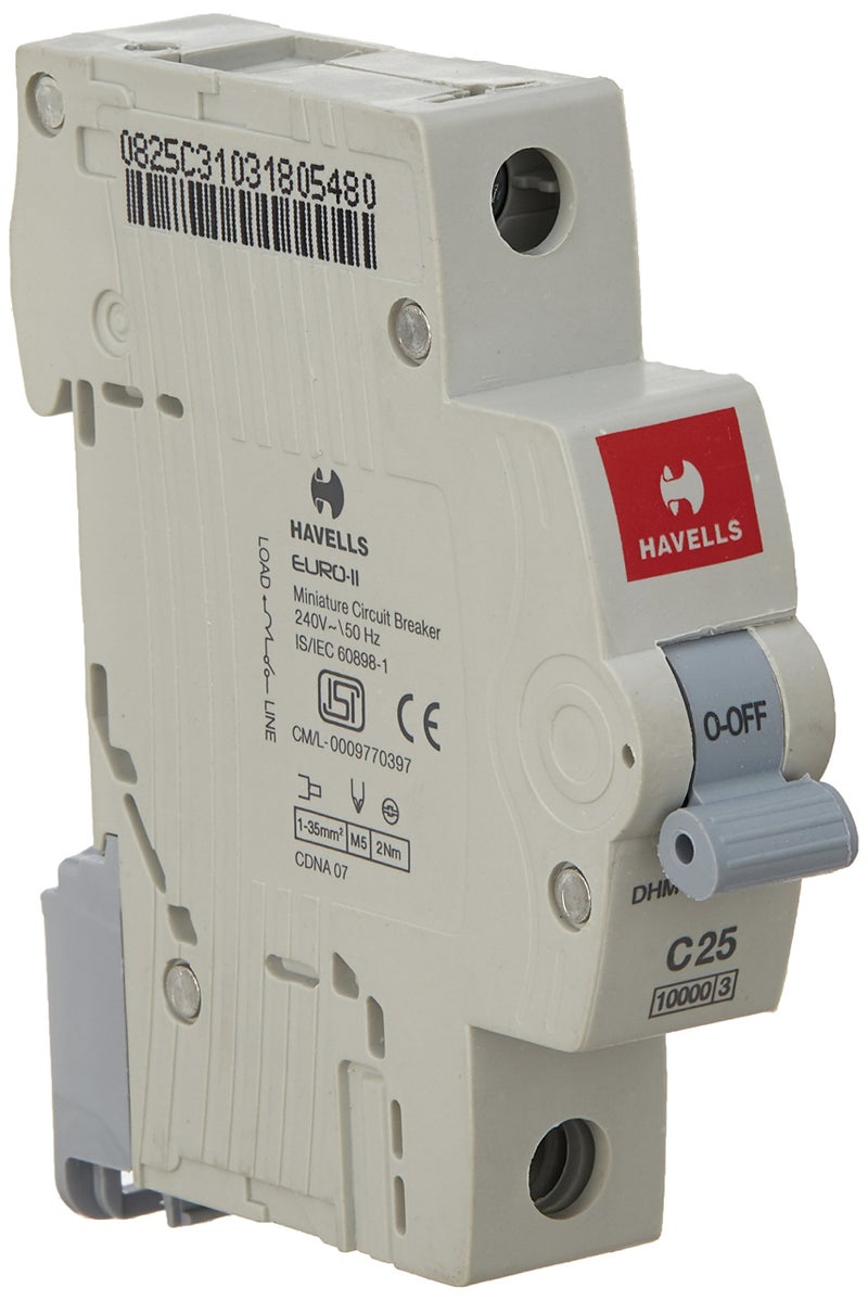 Havells DHMGCSPF025 PVC Plastic 25A MCB SP C Curve (White) - Image 5