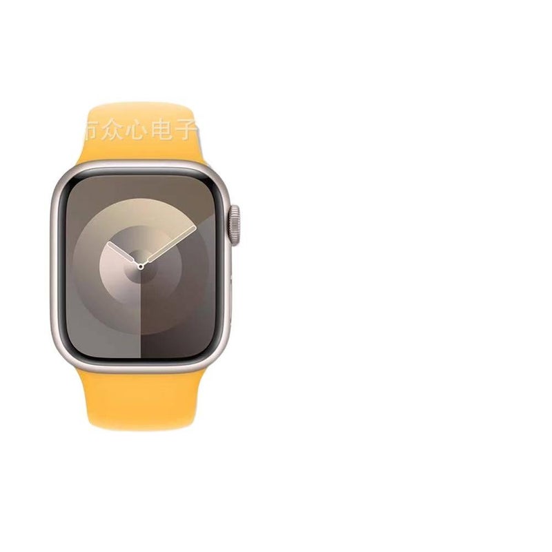 سوار ساعة ذكية باللون أسود قابل للتعديل سوار رياضي من السيليكون متوافق مع Apple Watch 38/40/41/42/44/45/49mm بملاءمة قابلة للتعديل وحزام بديل - Image 4