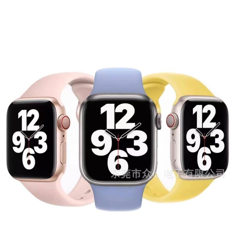 سوار ساعة ذكية باللون أسود قابل للتعديل سوار رياضي من السيليكون متوافق مع Apple Watch 38/40/41/42/44/45/49mm بملاءمة قابلة للتعديل وحزام بديل - Image 2
