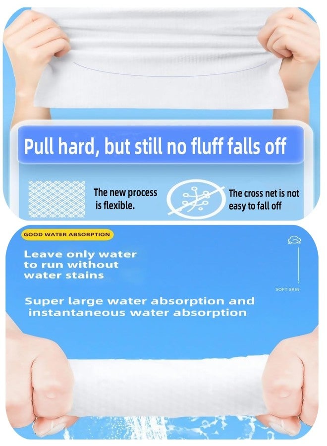 MIXUISEE Disposable face towels, MIXUISEE thick and soft face towels. 100% pure cotton, 150% thickness. Increased size: 12 "x10", Suitable for makeup removal and facial cleansing. (extra thick 60 PCS) - Image 3