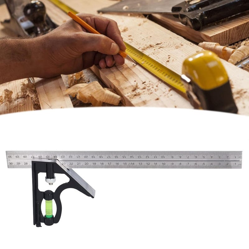 مسطرة مربع فولاذية مقاومة للصدأ أداة قياس نجارة لأعمال النجارة - Image 5
