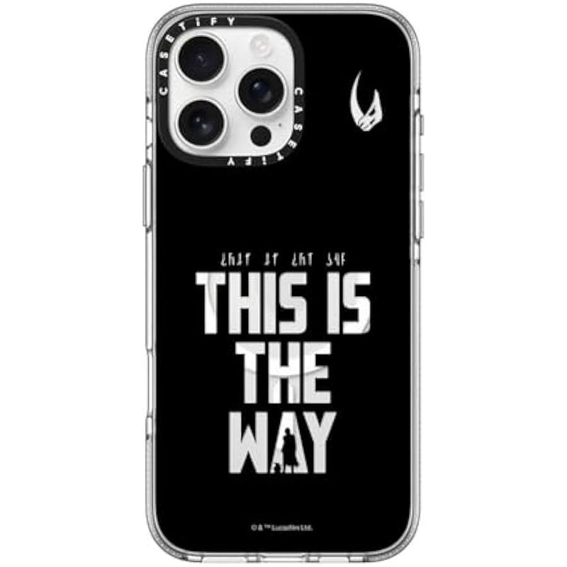 Casetify Clear iPhone 16 Pro Max Case 【Mandalorian Co-Lab/Not Yellowing / 6.6ft Drop Protection/Compatible with Magsafe】 - This is The Way - Black Case - Clear - Image 1