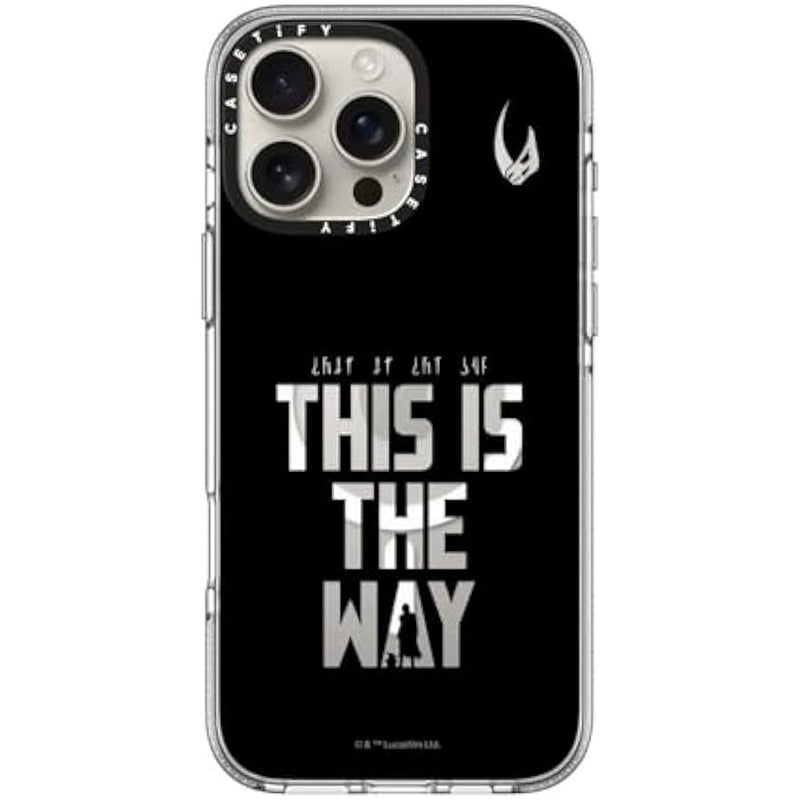 Casetify Clear iPhone 16 Pro Max Case 【Mandalorian Co-Lab/Not Yellowing / 6.6ft Drop Protection/Compatible with Magsafe】 - This is The Way - Black Case - Clear - Image 3