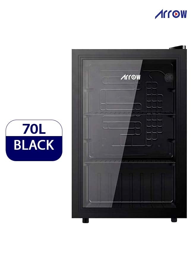 Arrow Beverage Cooler 70L |67 Can Capacity| 2–18°C Adjustable Cooling | LED Light | Compact Mini Fridge | Mechanical Control | Black | with 7 Years warranty on compressor | RO-90SCK - Image 5