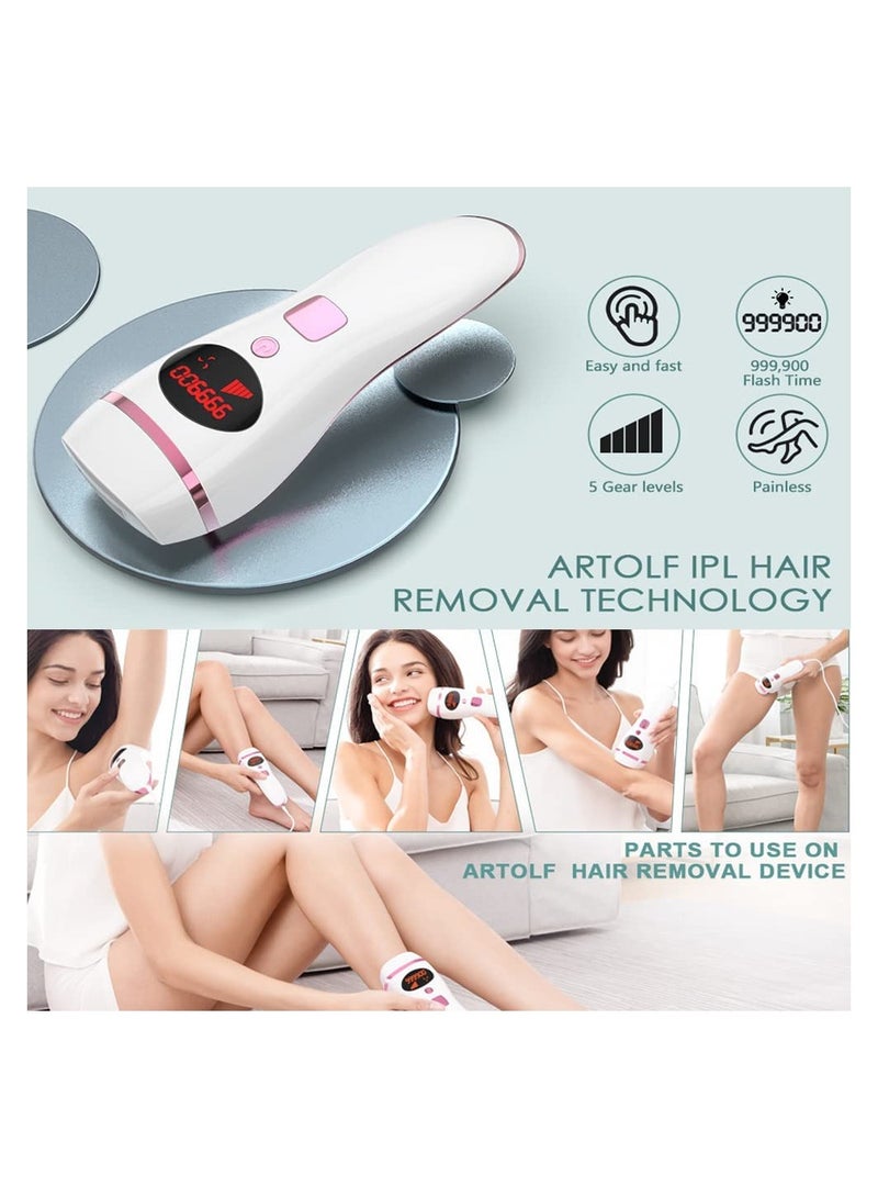 Excefore Laser Hair Removal IPL Hair Removal for Women and Men Upgraded to 999999 Flashes Laser Hair Removal Permanent Painless Hair Removal Device for Face Armpits Legs Arms Bikini Line Whole Body - Image 3