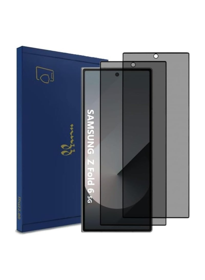 حماية شاشة الخصوصية Z Fold 6 لجهاز سامسونج جالكسي Z Fold 6 5G عبوتين 9H صلابة زجاج مقسى