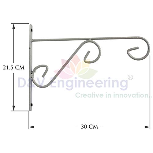 D&V ENGINEERING - Creative in innovation D&V Engineering Metal Plant Hanger Bracket -Grey, Set of 4 - Image 3