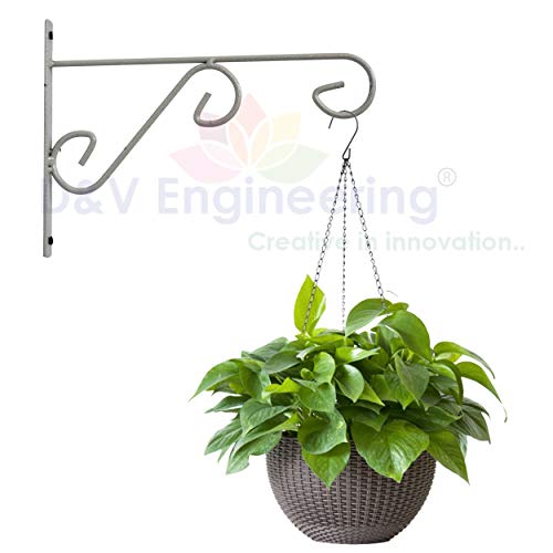 D&V ENGINEERING - Creative in innovation D&V Engineering Metal Plant Hanger Bracket -Grey, Set of 4 - Image 4