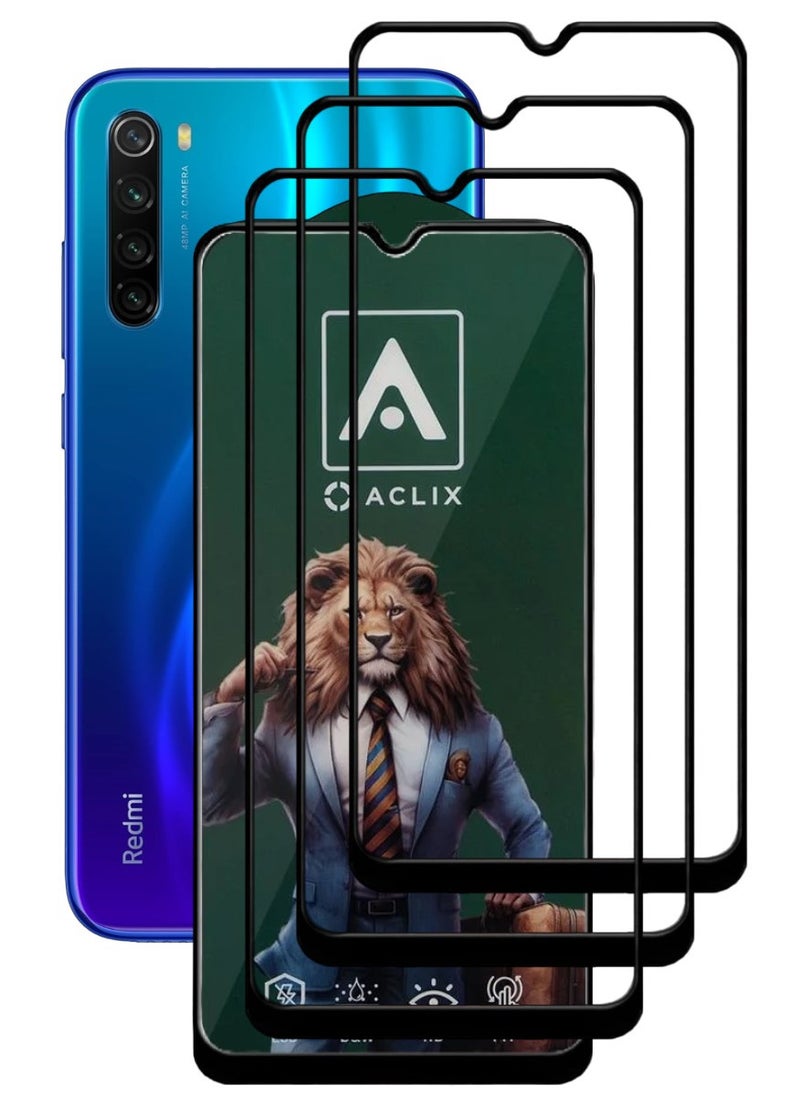 ACLIX 3 Pieces Antistatic ESD Dustproof Premium Quality High Definition Tempered Glass Screen Protector Designed For Xiaomi Redmi Note 8 - Image 1