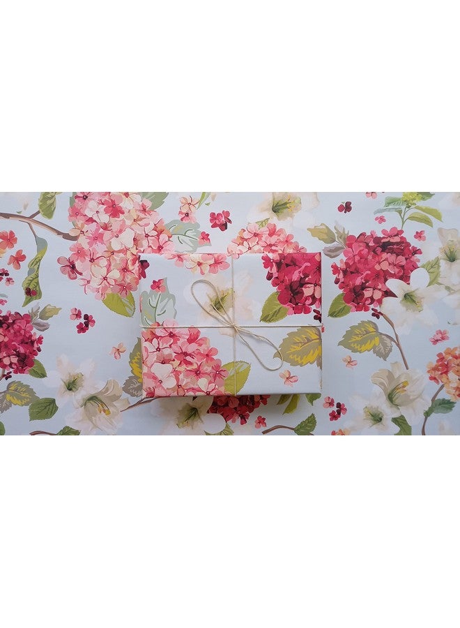 Aakar Pack of 5 Multicolor Floral Gift Wrapping Paper Sheets | 29 x 19 Inches | Matt Finish | 90 GSM Sheets | Ideal for Home Decor, Birthday, Wedding, Anniversary, Christmas & Festive Occasions (Hydrengeas) - Image 4