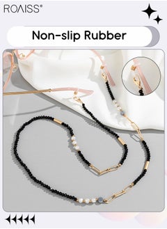 roaiss 3Pcs Crystal Beaded Glasses Chains for Women, Eyewear Strap Holders Hanging Neck Rope Windproof Mask Lanyard Eyeglasses Accessory  - Image 4
