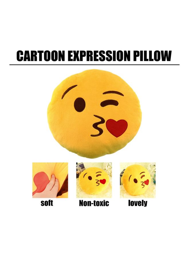 Emoji Designed Cushion Yellow 30x30x5centimeter - Image 3