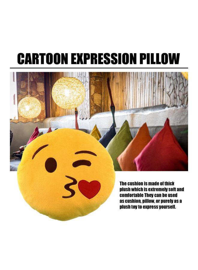 Emoji Designed Cushion Yellow 30x30x5centimeter - Image 2