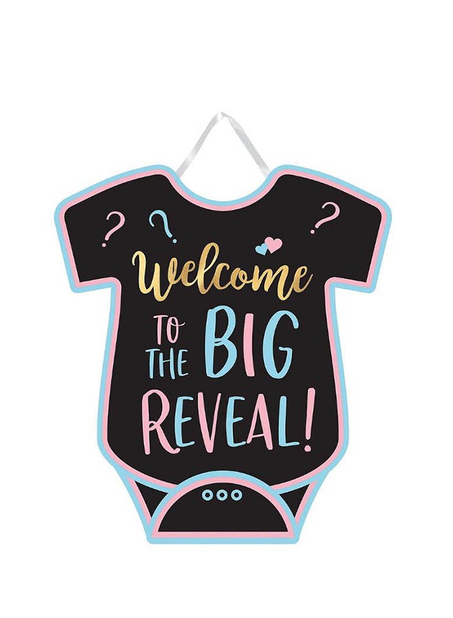 Amscan بطاقة ترحيب الكشف الكبير من الكرتون، زينة حفلات استقبال المولود