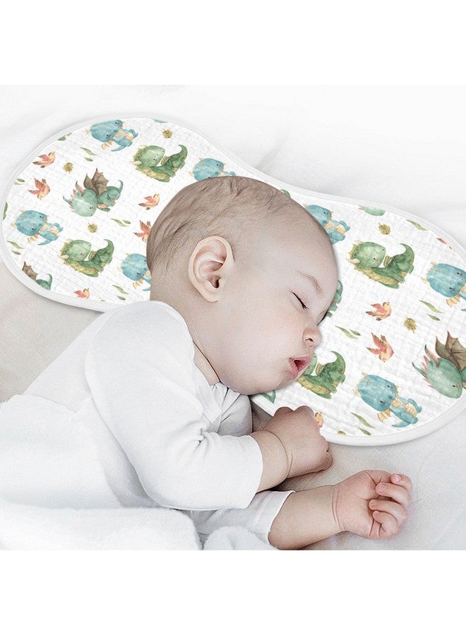 Burbuja Cute Dragon Muslin Baby Burp Cloths, Soft & Absorbent Cotton Burping Rags for Newborn Boys & Girls, 2 Pack - Image 4