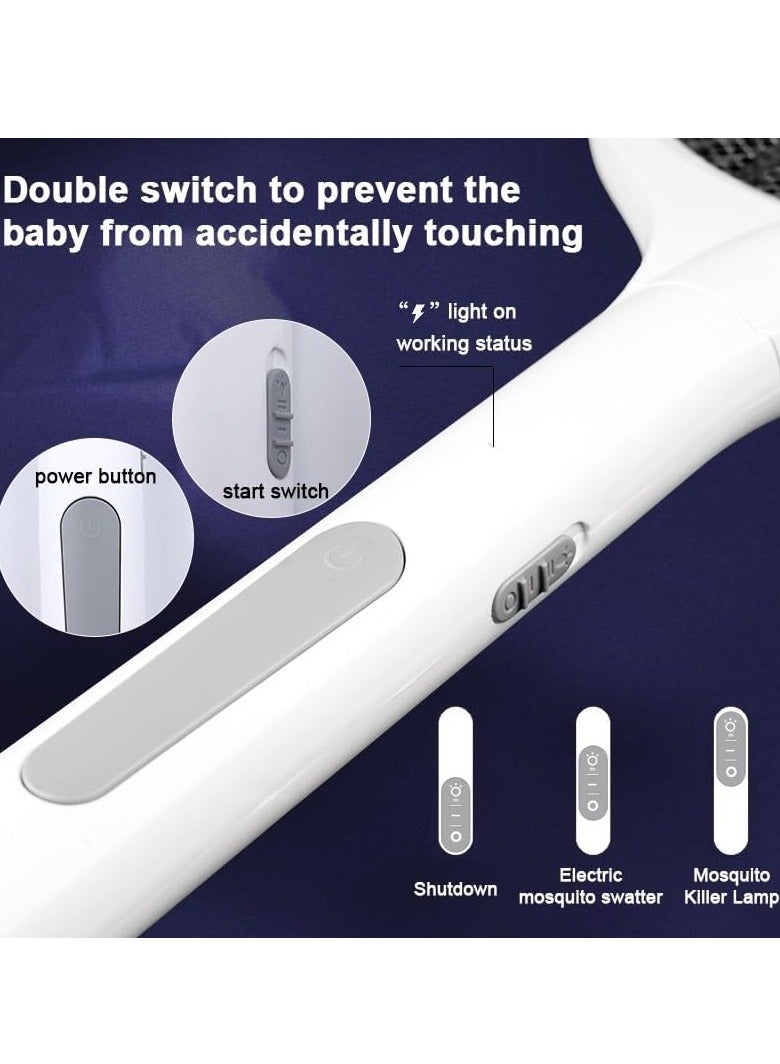 ELTRAZONE Electric Mosquito Swatter – USB Rechargeable Bug Zapper Racket with Dual Mode & UV Light Lamp for Effective Insect Control - Image 5