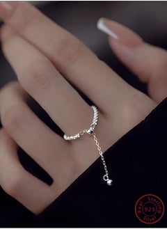 Generic An all-over 925 silver shiny bead pull-out ring gift box, fashionable and exquisite party gift, temperament and versatile girl  - Image 1