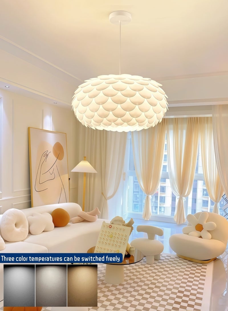 أورالوكسي إضاءة السقف ثريات سقف حديثة 12 وات ثلاث درجات حرارة ألوان قابلة للتعديل ديكور منزلي أبيض مناسب لغرفة المعيشة وغرفة النوم وغرفة الطعام - Image 4