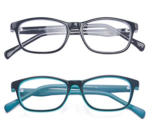 ALWAYSUV 2 Pack Boys Girls Blue Light Blocking Glasses Square Eyeglasses Anti Blue Ray Computer Game Glasses for Kids - Image 5
