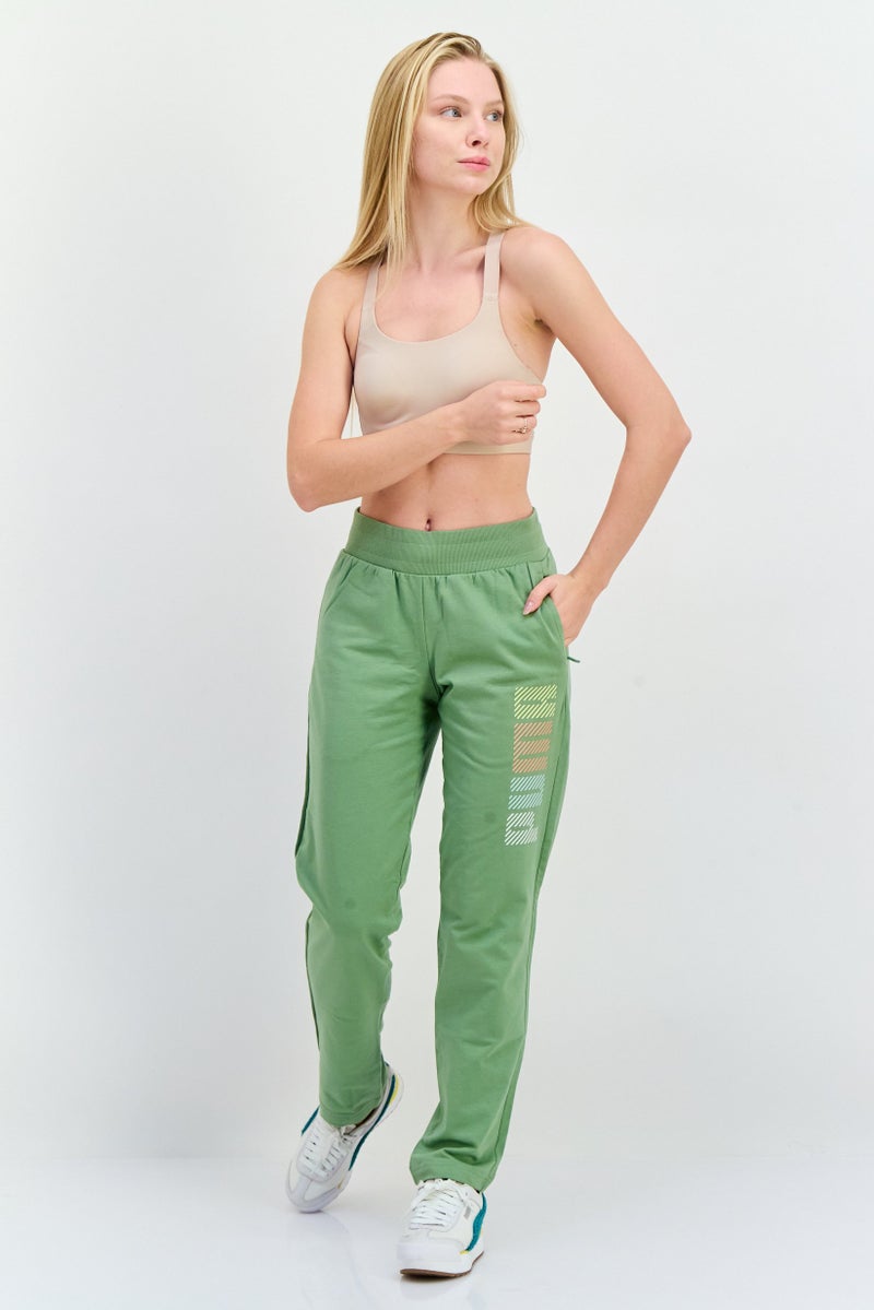 PUMA Women Regular Fit Outdoor Sweatpants, Olive - Image 2