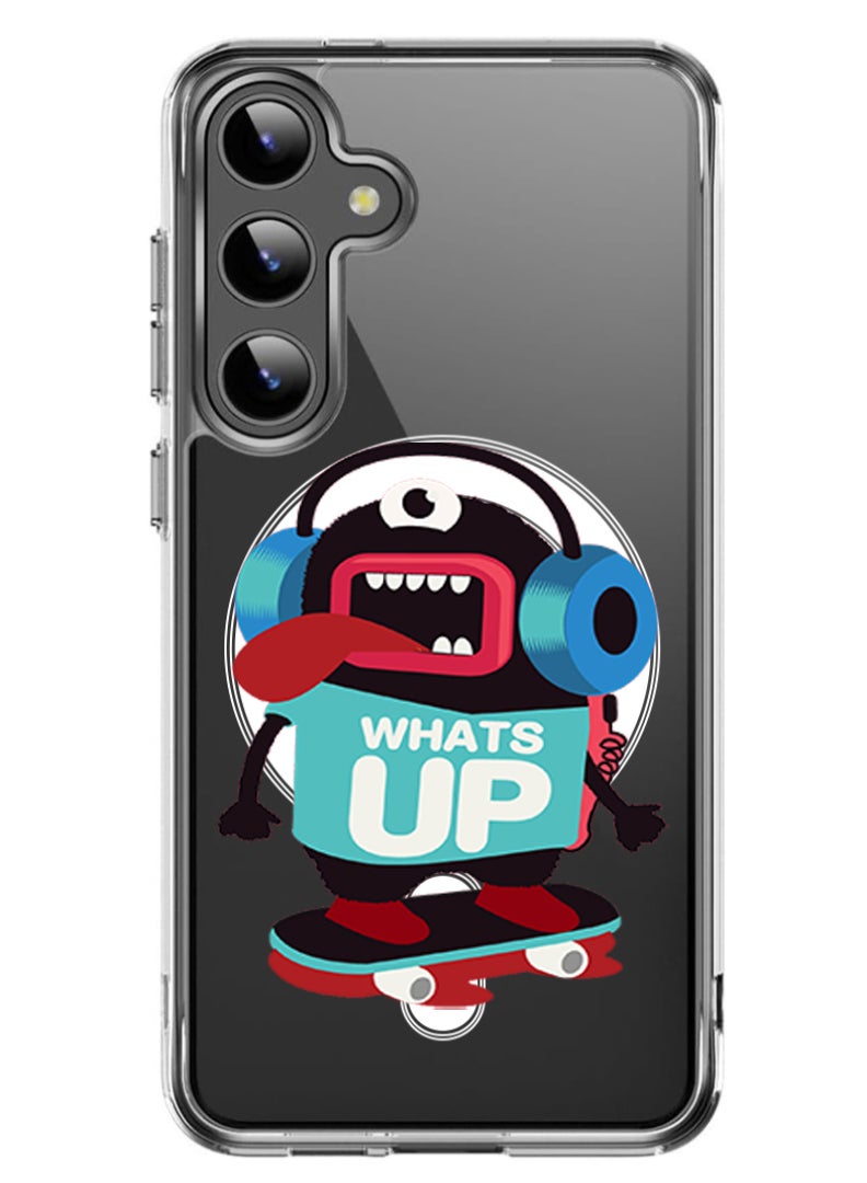 Theodor Magnetic Case for Samsung Galaxy S24 6.2-inch Compatible with MagSafe Wireless Charging, Shockproof Phone Bumper Cover whats up copy - Image 1