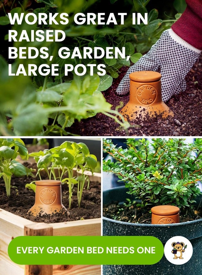 GARDENBRO Ollas Terracotta Watering Pots Large - 14 Oz Terracotta Self Watering Globes for 1-Week Easy to Refill - Clay Garden Olla Pots Plant Waterers While On Vacation Outdoor & Indoor [1pc Large 14oz] - Image 2