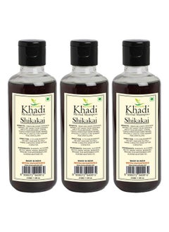 Khadi Herbal Pure & Natural Shikakai Shampoo L For Damage Repair (Pack Of 3) (630Ml)  - Image 2