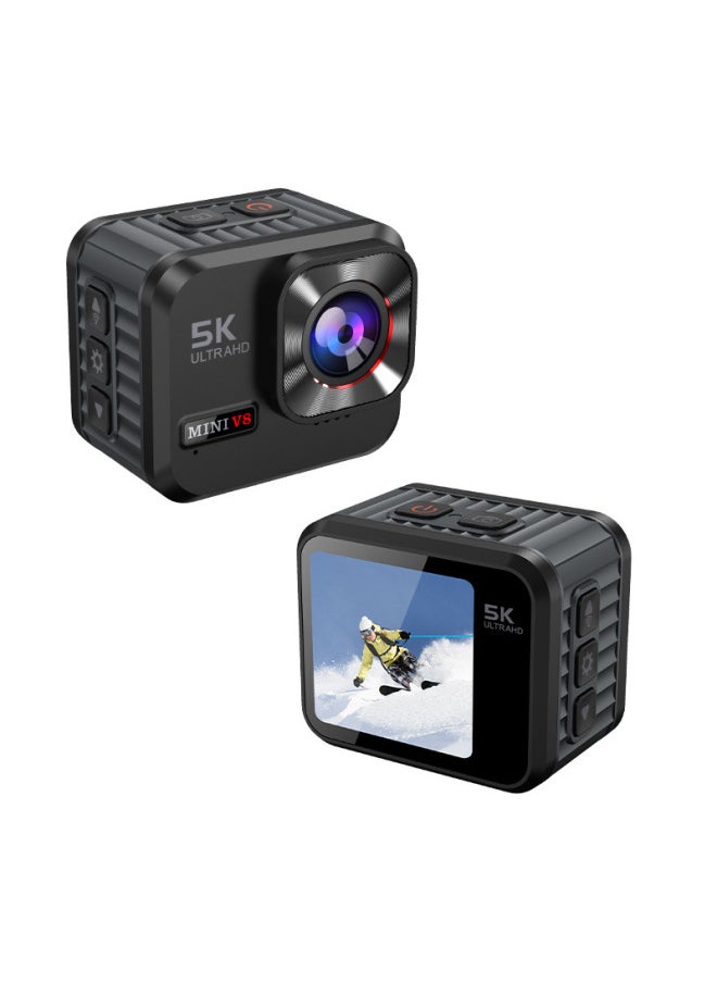 Generic 5K30 Frame HD Sports Camera 160 Degrees Ultra Wide Angle Outdoor Waterproof Anti-shake Sports Camera Riding-Color:Black + 128GB Card  - Image 5