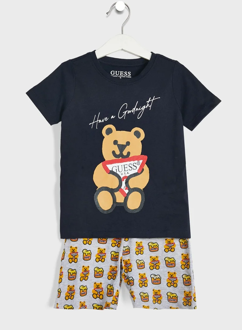 GUESS Kids Bear Print T-Shirt & Shorts Set