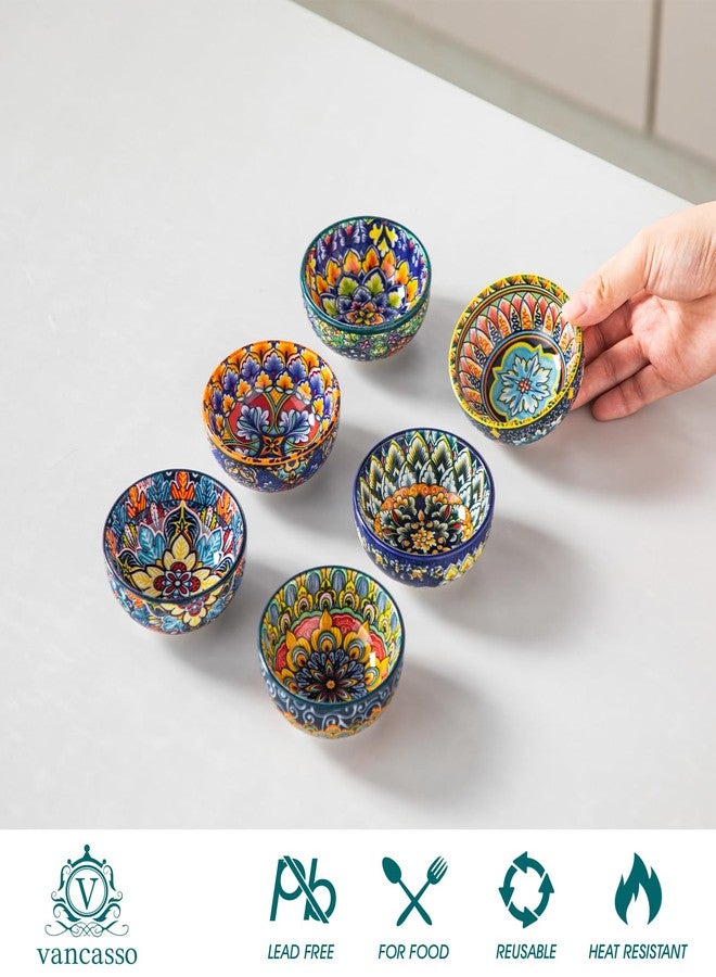 vancasso Simi Ceramic Dip Bowls, Set of 6, 80 ml Dip Bowls, Sauce Bowls, Tapas Bowls, Dessert Bowls, Snack Bowls, Small Bowls for Dip, Soy Sauce, Sushi, Snack, Dessert, Spice - Image 3