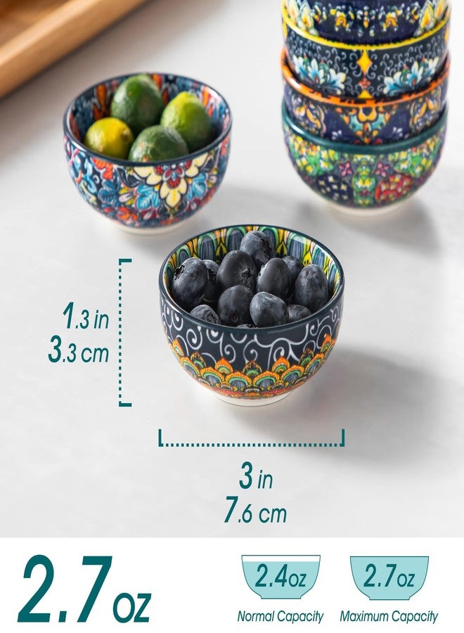 vancasso Simi Ceramic Dip Bowls, Set of 6, 80 ml Dip Bowls, Sauce Bowls, Tapas Bowls, Dessert Bowls, Snack Bowls, Small Bowls for Dip, Soy Sauce, Sushi, Snack, Dessert, Spice - Image 2